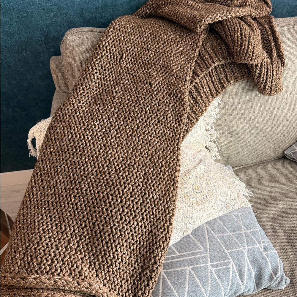 Threshold throw Studio McGee Textured Knit green Throw